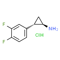 ChemSpider 2D Image | trans-2-(3,4-Difluorophenyl)cyclopropanamine Hydrochloride | C9H10ClF2N