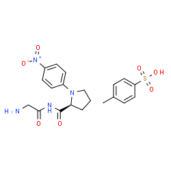 ChemSpider 2D Image | N-(Aminoacetyl)-1-(4-nitrophenyl)-L-prolinamide 4-methylbenzenesulfonate (1:1) | C20H24N4O7S