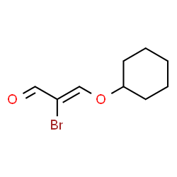 ChemSpider 2D Image | (2Z)-2-Bromo-3-(cyclohexyloxy)acrylaldehyde | C9H13BrO2