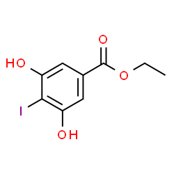 ChemSpider 2D Image | Ethyl 3,5-dihydroxy-4-iodobenzoate | C9H9IO4