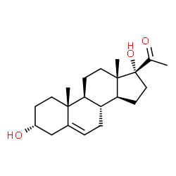 ChemSpider 2D Image | (3alpha)-3,17-Dihydroxypregn-5-en-20-one | C21H32O3