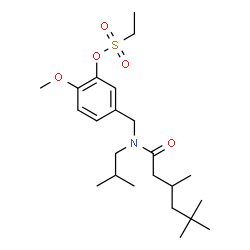 ChemSpider 2D Image | 5-{[Isobutyl(3,5,5-trimethylhexanoyl)amino]methyl}-2-methoxyphenyl ethanesulfonate | C23H39NO5S