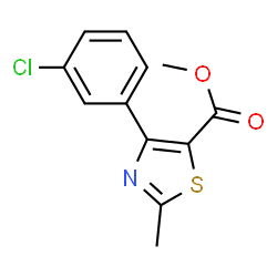 ChemSpider 2D Image | Methyl 4-(3-chlorophenyl)-2-methyl-5-thiazolecarboxylate | C12H10ClNO2S