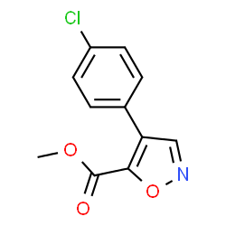 ChemSpider 2D Image | Methyl 4-(4-chlorophenyl)-5-isoxazolecarboxylate | C11H8ClNO3