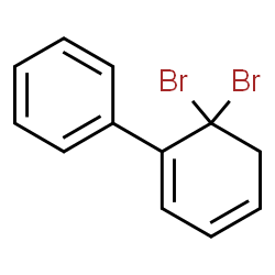 ChemSpider 2D Image | (6,6-Dibromo-1,3-cyclohexadien-1-yl)benzene | C12H10Br2