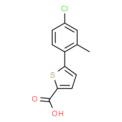 ChemSpider 2D Image | 5-(4-chloro-2-methyl-phenyl)thiophene-2-carboxylic acid | C12H9ClO2S