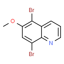 ChemSpider 2D Image | 5,8-Dibromo-6-methoxyquinoline | C10H7Br2NO