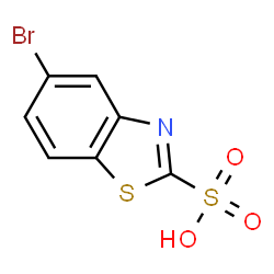 ChemSpider 2D Image | 5-Bromo-2-benzothiazolesulfonic acid | C7H4BrNO3S2