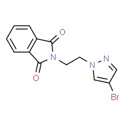 ChemSpider 2D Image | 2-(2-(4-Bromo-1H-pyrazol-1-yl)ethyl)isoindoline-1,3-dione | C13H10BrN3O2