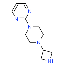 ChemSpider 2D Image | 2-(4-(azetidin-3-yl)piperazin-1-yl)pyrimidine | C11H17N5