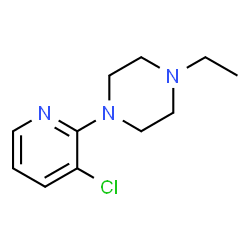 ChemSpider 2D Image | 1-(3-Chloro-2-pyridinyl)-4-ethylpiperazine | C11H16ClN3