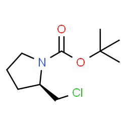 ChemSpider 2D Image | tert-Butyl (2R)-2-(chloromethyl)pyrrolidine-1-carboxylate | C10H18ClNO2