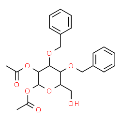 ChemSpider 2D Image | 1,2-Di-O-acetyl-3,4-di-O-benzylhexopyranose | C24H28O8