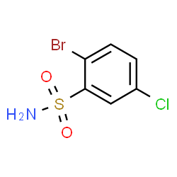 ChemSpider 2D Image | 2-Bromo-5-chlorobenzenesulfonamide | C6H5BrClNO2S