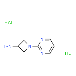 ChemSpider 2D Image | 1-(2-Pyrimidinyl)-3-azetidinamine dihydrochloride | C7H12Cl2N4