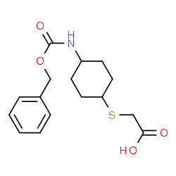 ChemSpider 2D Image | [(4-{[(Benzyloxy)carbonyl]amino}cyclohexyl)sulfanyl]acetic acid | C16H21NO4S