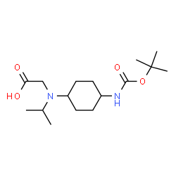 ChemSpider 2D Image | N-Isopropyl-N-[4-({[(2-methyl-2-propanyl)oxy]carbonyl}amino)cyclohexyl]glycine | C16H30N2O4