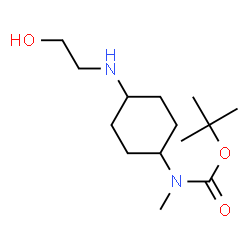 ChemSpider 2D Image | 2-Methyl-2-propanyl {4-[(2-hydroxyethyl)amino]cyclohexyl}methylcarbamate | C14H28N2O3