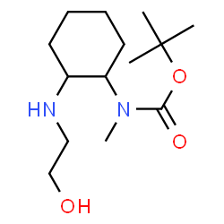 ChemSpider 2D Image | 2-Methyl-2-propanyl {2-[(2-hydroxyethyl)amino]cyclohexyl}methylcarbamate | C14H28N2O3