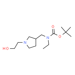 ChemSpider 2D Image | TERT-BUTYL N-ETHYL-N-{[1-(2-HYDROXYETHYL)PYRROLIDIN-3-YL]METHYL}CARBAMATE | C14H28N2O3