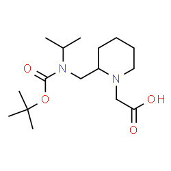 ChemSpider 2D Image | 2-[2-({[(TERT-BUTOXY)CARBONYL](PROPAN-2-YL)AMINO}METHYL)PIPERIDIN-1-YL]ACETIC ACID | C16H30N2O4