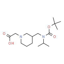 ChemSpider 2D Image | 2-[3-({[(TERT-BUTOXY)CARBONYL](PROPAN-2-YL)AMINO}METHYL)PIPERIDIN-1-YL]ACETIC ACID | C16H30N2O4