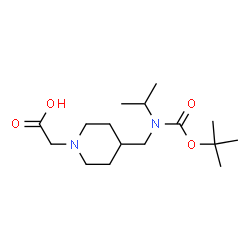 ChemSpider 2D Image | 2-[4-({[(TERT-BUTOXY)CARBONYL](PROPAN-2-YL)AMINO}METHYL)PIPERIDIN-1-YL]ACETIC ACID | C16H30N2O4