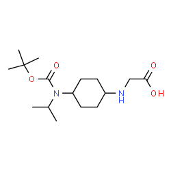 ChemSpider 2D Image | N-[4-(Isopropyl{[(2-methyl-2-propanyl)oxy]carbonyl}amino)cyclohexyl]glycine | C16H30N2O4