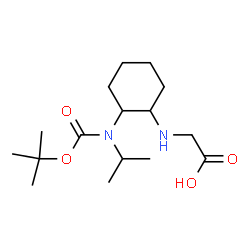 ChemSpider 2D Image | N-[2-(Isopropyl{[(2-methyl-2-propanyl)oxy]carbonyl}amino)cyclohexyl]glycine | C16H30N2O4