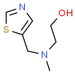 ChemSpider 2D Image | 2-[Methyl(1,3-thiazol-5-ylmethyl)amino]ethanol | C7H12N2OS