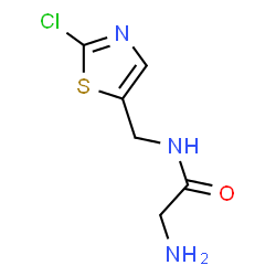 ChemSpider 2D Image | N-[(2-Chloro-1,3-thiazol-5-yl)methyl]glycinamide | C6H8ClN3OS