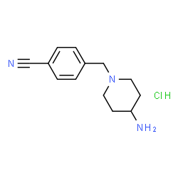 ChemSpider 2D Image | 4-((4-Aminopiperidin-1-yl)methyl)benzonitrile hydrochloride | C13H18ClN3