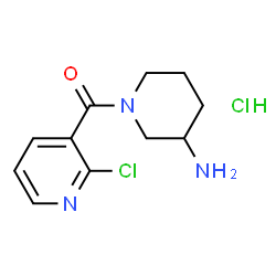 ChemSpider 2D Image | (3-Aminopiperidin-1-yl)(2-chloropyridin-3-yl)methanone hydrochloride | C11H15Cl2N3O