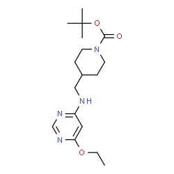 ChemSpider 2D Image | TERT-BUTYL 4-{[(6-ETHOXYPYRIMIDIN-4-YL)AMINO]METHYL}PIPERIDINE-1-CARBOXYLATE | C17H28N4O3