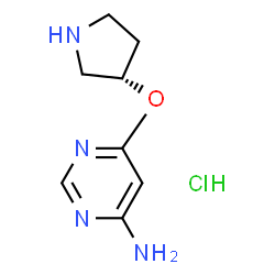 ChemSpider 2D Image | (S)-6-(Pyrrolidin-3-yloxy)pyrimidin-4-amine hydrochloride | C8H13ClN4O