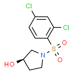 ChemSpider 2D Image | (R)-1-((2,4-Dichlorophenyl)sulfonyl)pyrrolidin-3-ol | C10H11Cl2NO3S
