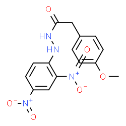 ChemSpider 2D Image | N'-(2,4-Dinitrophenyl)-2-(4-methoxyphenyl)acetohydrazide | C15H14N4O6