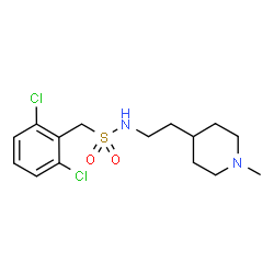 ChemSpider 2D Image | 1-(2,6-Dichlorophenyl)-N-[2-(1-methyl-4-piperidinyl)ethyl]methanesulfonamide | C15H22Cl2N2O2S