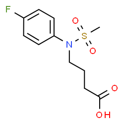 ChemSpider 2D Image | 4-[(4-Fluorophenyl)(methylsulfonyl)amino]butanoic acid | C11H14FNO4S