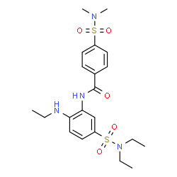 ChemSpider 2D Image | N-[5-(Diethylsulfamoyl)-2-(ethylamino)phenyl]-4-(dimethylsulfamoyl)benzamide | C21H30N4O5S2