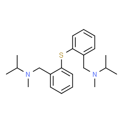 ChemSpider 2D Image | N,N'-[Sulfanediylbis(2,1-phenylenemethylene)]bis(N-methyl-2-propanamine) | C22H32N2S