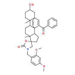 ChemSpider 2D Image | 17'-Benzoyl-3-(2,4-dimethoxybenzyl)-13'-hydroxy-6',10'-dimethyl-2H-spiro[1,3-oxazolidine-5,5'-pentacyclo[13.2.2.0~1,9~.0~2,6~.0~10,15~]nonadeca[16,18]dien]-2-one | C39H45NO6