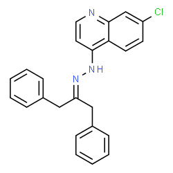 ChemSpider 2D Image | 7-Chloro-4-[2-(1,3-diphenyl-2-propanylidene)hydrazino]quinoline | C24H20ClN3