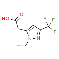 ChemSpider 2D Image | [2-ETHYL-5-(TRIFLUOROMETHYL)PYRAZOL-3-YL]ACETIC ACID | C8H9F3N2O2