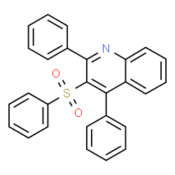 ChemSpider 2D Image | 2,4-Diphenyl-3-(phenylsulfonyl)quinoline | C27H19NO2S