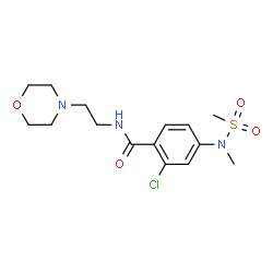 ChemSpider 2D Image | 2-Chloro-4-[methyl(methylsulfonyl)amino]-N-[2-(4-morpholinyl)ethyl]benzamide | C15H22ClN3O4S
