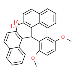 ChemSpider 2D Image | 1,1'-[(2,5-Dimethoxyphenyl)methylene]di(2-naphthol) | C29H24O4
