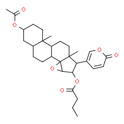 ChemSpider 2D Image | 3-Acetoxy-16-(butyryloxy)-14,15-epoxybufa-20,22-dienolide | C30H40O7