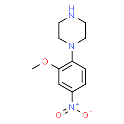 ChemSpider 2D Image | 1-(2-Methoxy-4-nitrophenyl)piperazine | C11H15N3O3