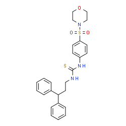 ChemSpider 2D Image | 1-(3,3-Diphenylpropyl)-3-[4-(4-morpholinylsulfonyl)phenyl]thiourea | C26H29N3O3S2